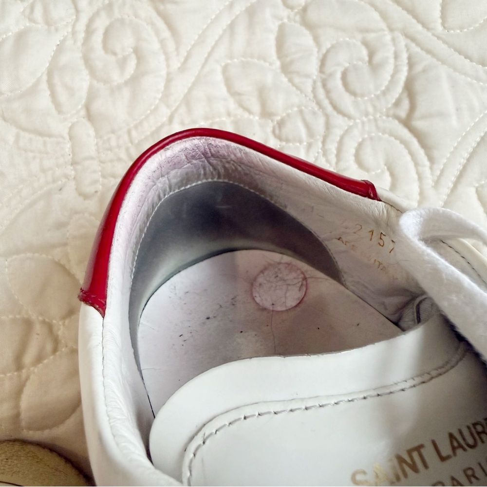 Saint Laurent Court Classic Low Sneakers Sz 10.5 M - Picture 9 of 10